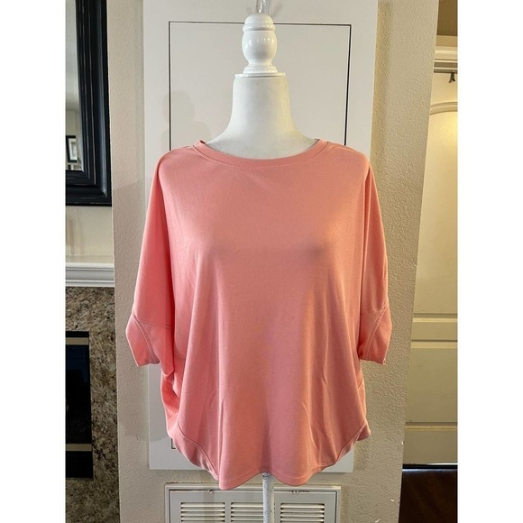 Chico’s Ribbed Dolman Sleeves Tee Size Large - Picture 1 of 5
